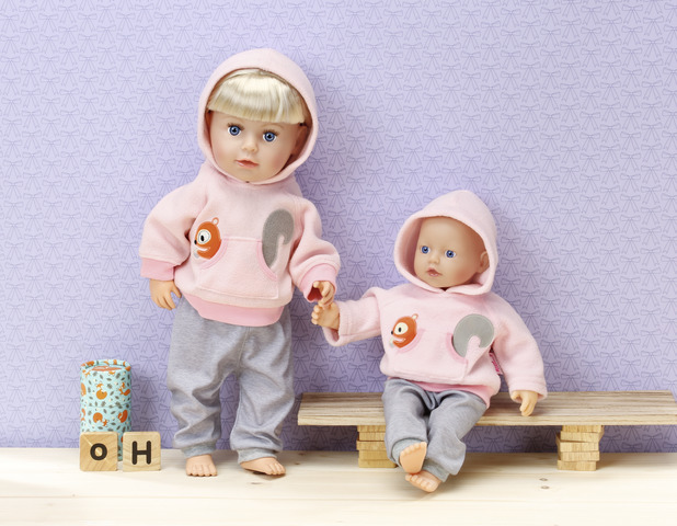Dolly Moda -Set bluza roz&pantaloni