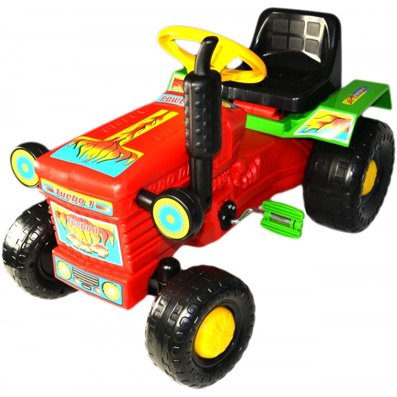 Tractor cu pedale si remorca Turbo red image 1