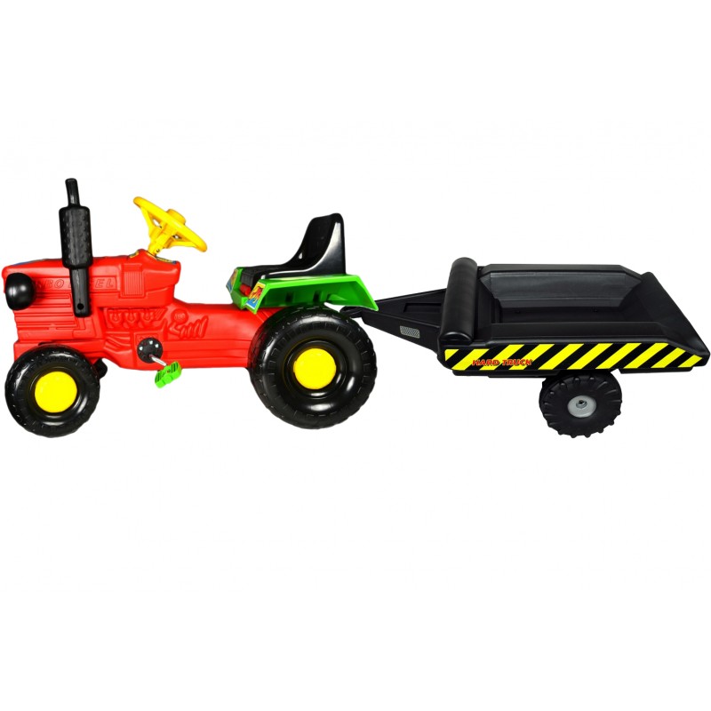 Tractor cu pedale si remorca Turbo red image 2