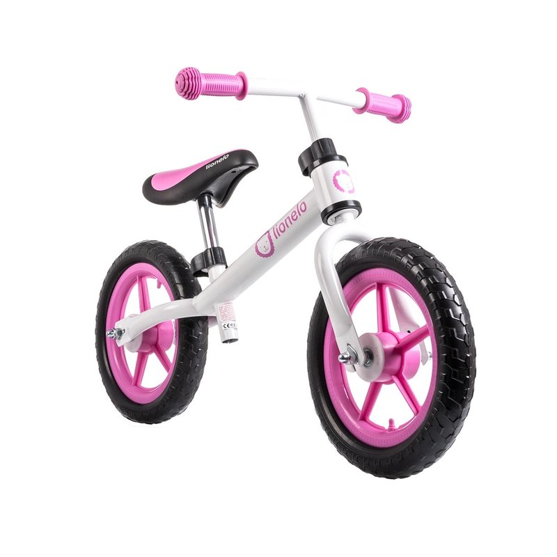 Lionelo - Bicicleta fara pedale Fin Plus White/ Pink image 1