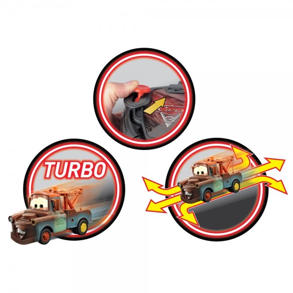 Masina Dickie Toys Cars 3 Turbo Racer Mater cu telecomanda image 1