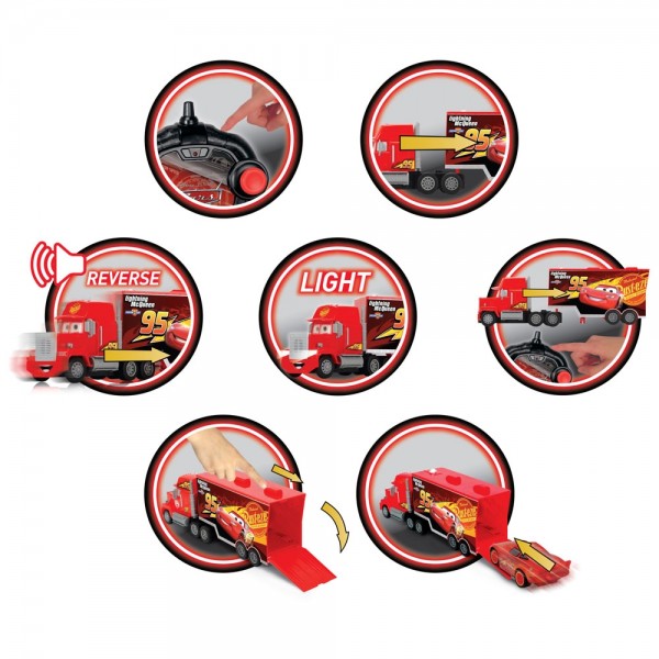 Camion Dickie Toys Cars 3 Turbo Truck Mack cu telecomanda image 3