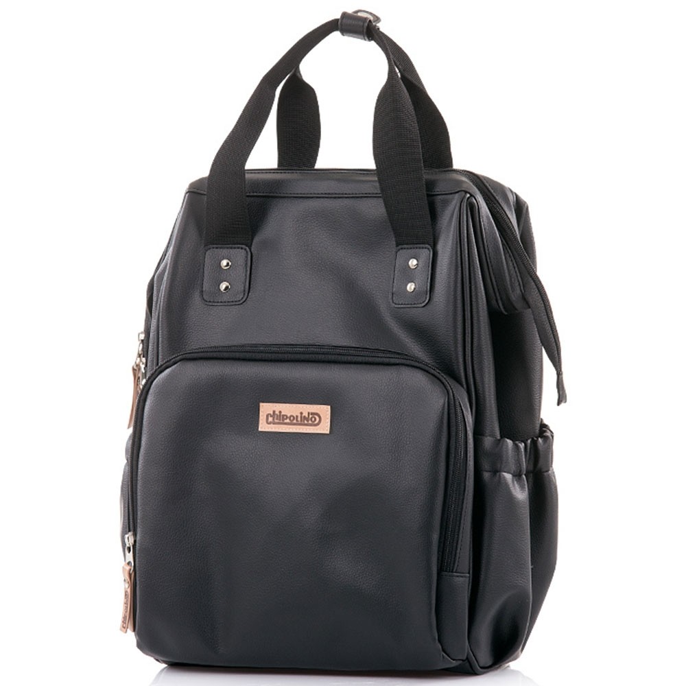 Rucsac si gentuta de infasat Chipolino black leather