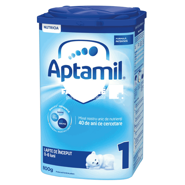 Lapte praf Nutricia Aptamil 1, 800 g, 0-6 luni