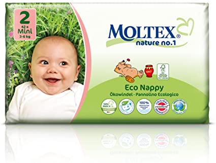 Scutece Moltex Eco Nr.2 pentru Bebelusi 3-6kg, 42buc