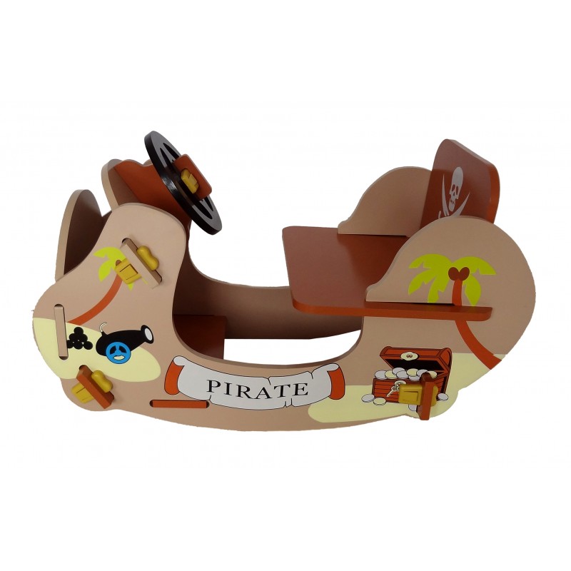 Balansoar din lemn Brown Pirate Boat image 2