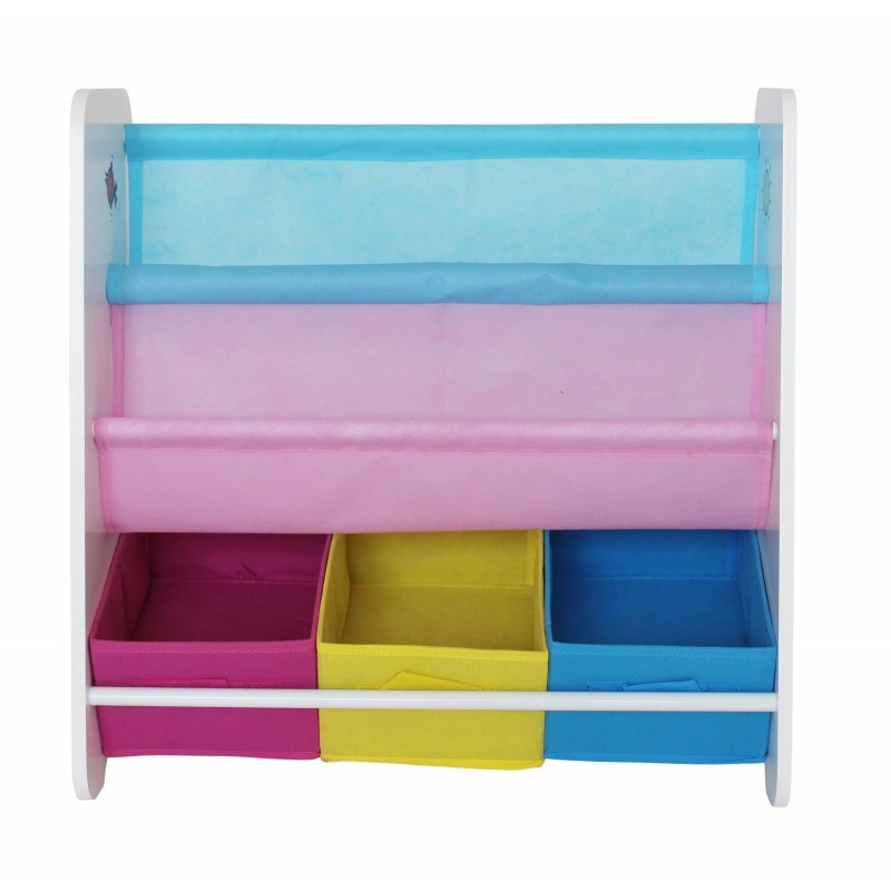 Organizator carti si jucarii cu cadru din lemn Little Miss image 2