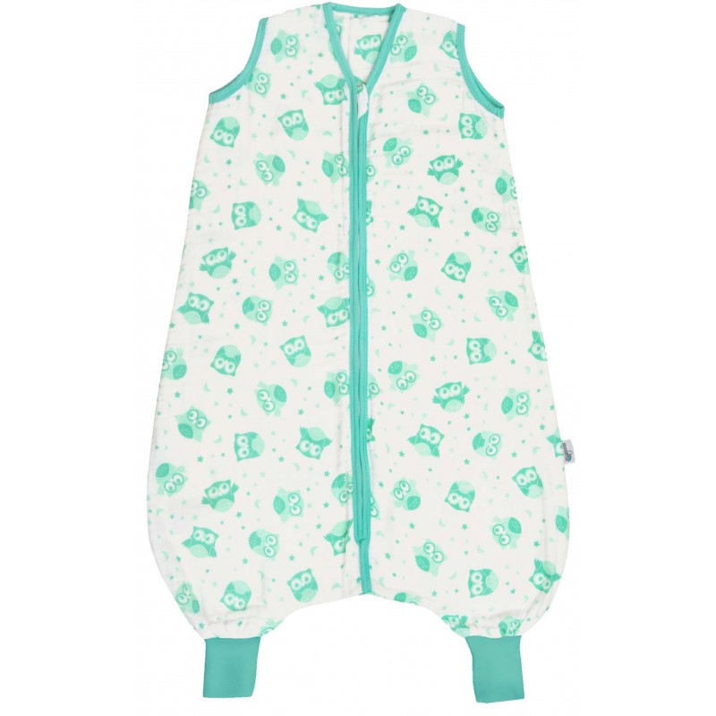 Sac de dormit cu picioruse Mint Owl din muselina 12-18 luni 0.5 Tog