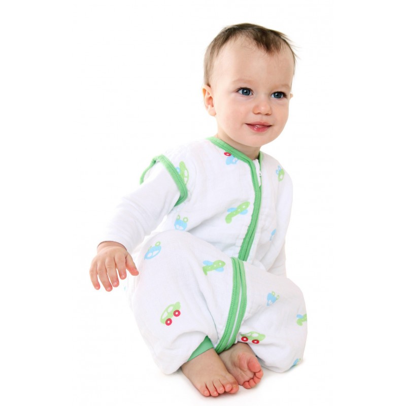 Sac de dormit cu picioruse Boys din muselina 12-18 luni 0.5 Tog image 2