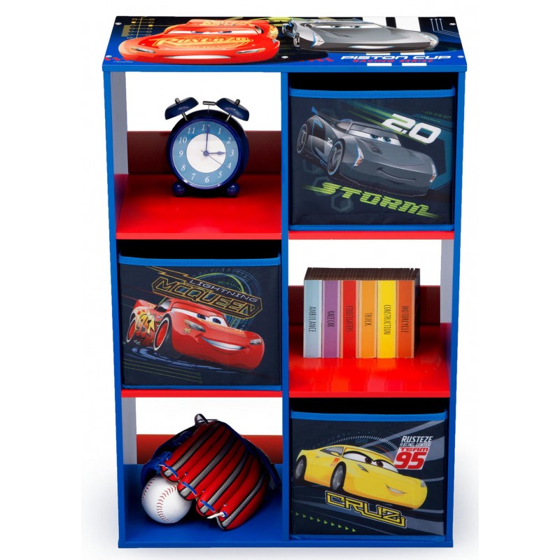Organizator cu cadru din lemn pentru carti si jucarii Cars Cube image 2
