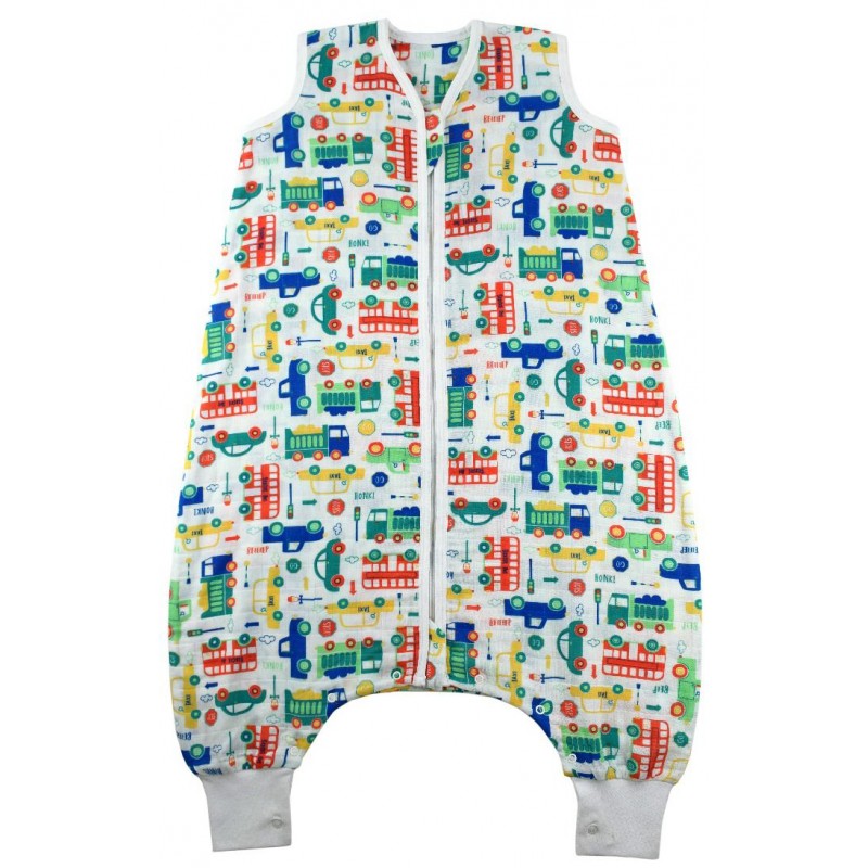 Sac de dormit cu picioruse Bamboo Vehicles 6-12 luni 0.5 Tog