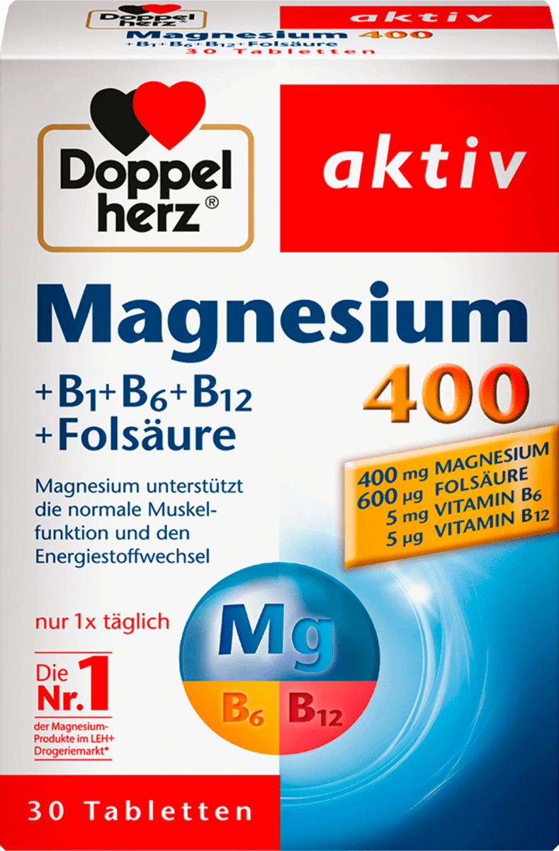 Doppelherz Aktiv magneziu 400 mg 30 comprimate