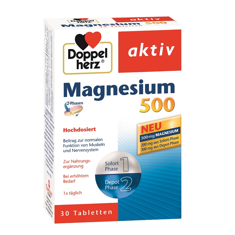 Doppelherz Aktiv magneziu 500 mg 30 comprimate