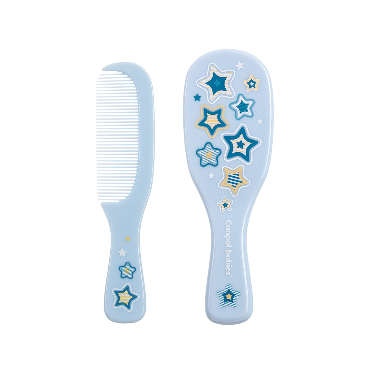Set perie par natural 7/406 – albastru image 3
