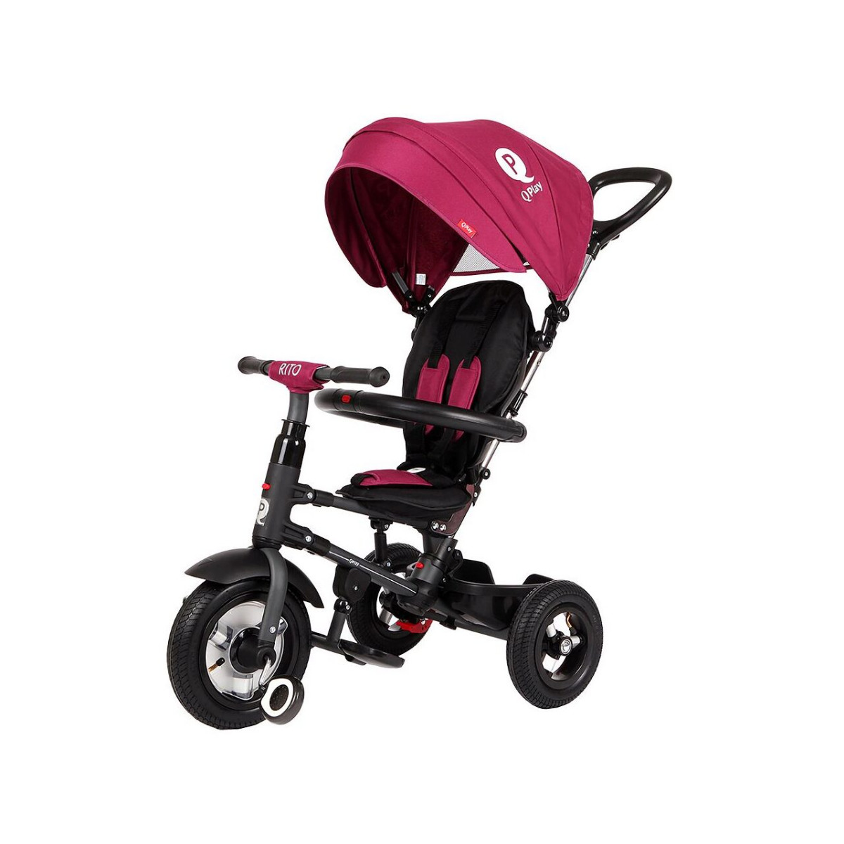 Tricicleta cu roti gonflabile de cauciuc Qplay Rito AIR Violet