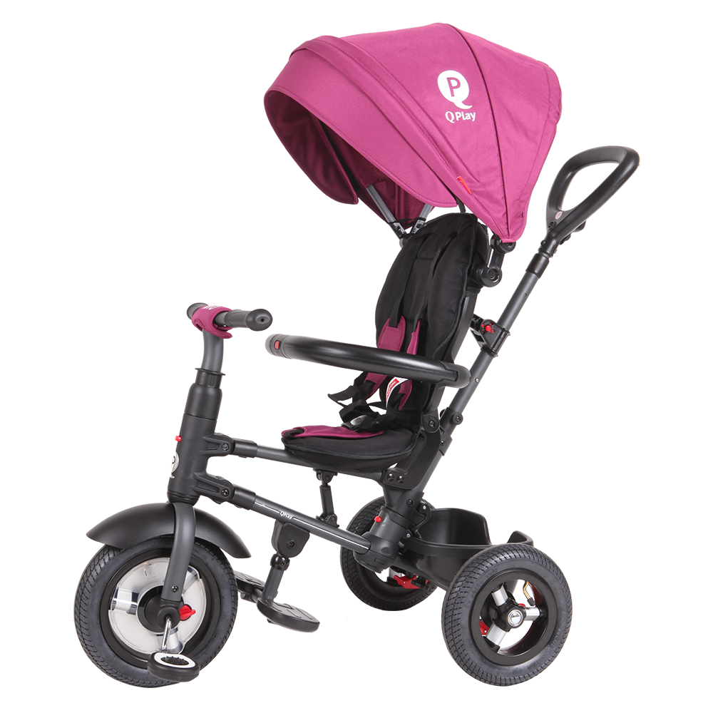 Tricicleta cu roti gonflabile de cauciuc Qplay Rito AIR Violet image 1