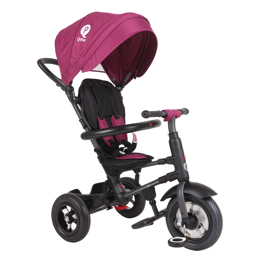 Tricicleta cu roti gonflabile de cauciuc Qplay Rito AIR Violet image 2
