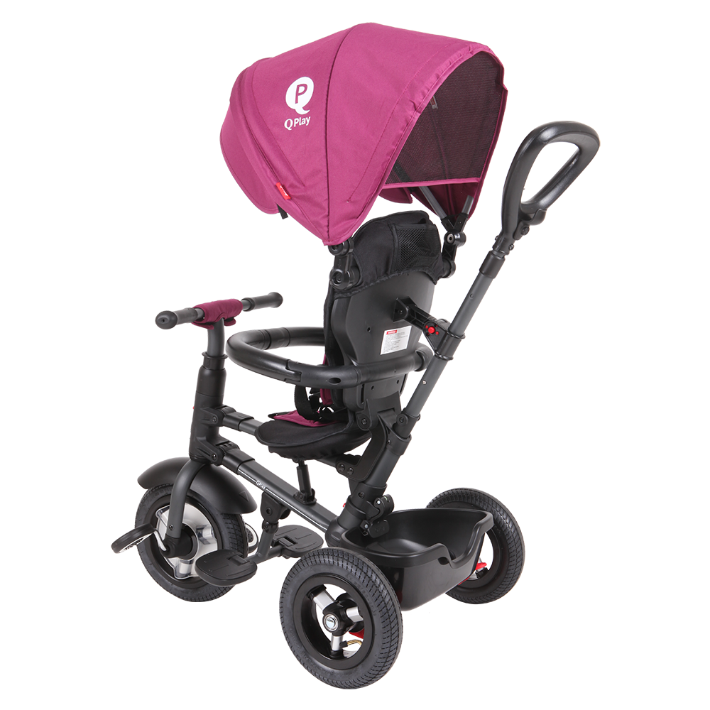 Tricicleta cu roti gonflabile de cauciuc Qplay Rito AIR Violet image 3