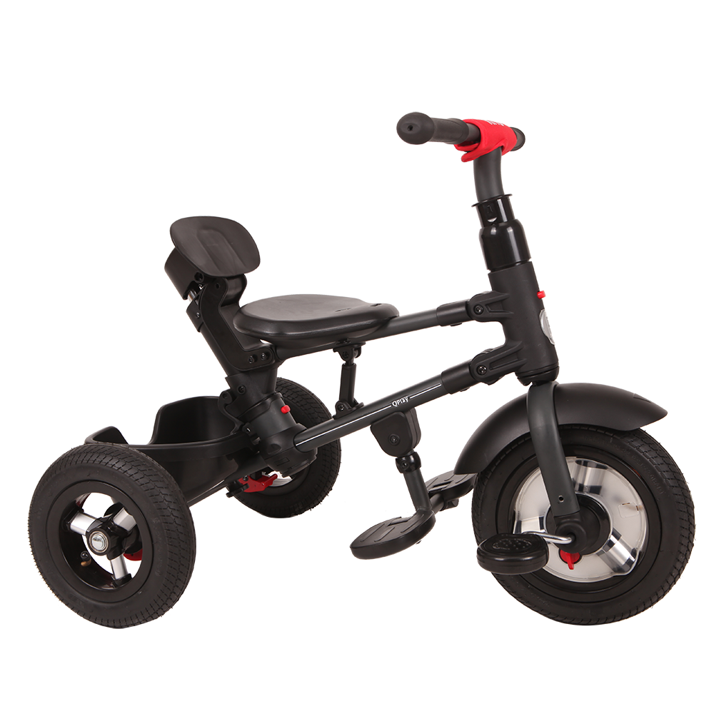 Tricicleta cu roti gonflabile de cauciuc Qplay Rito AIR Rosu image 3
