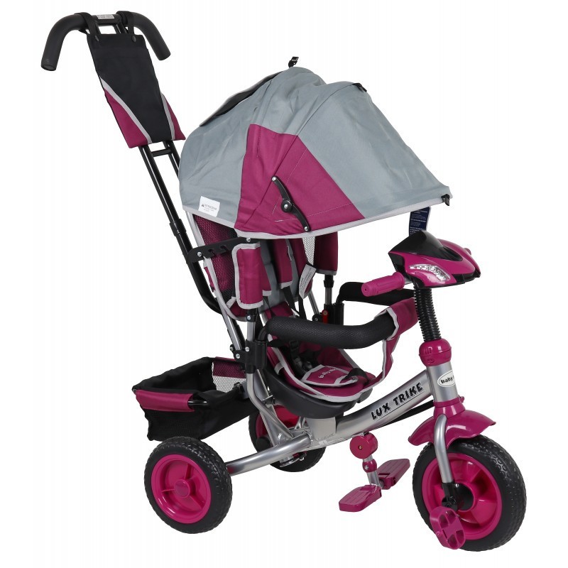 Tricicleta multifunctionala cu sunete si lumini Lux Trike grey-violet