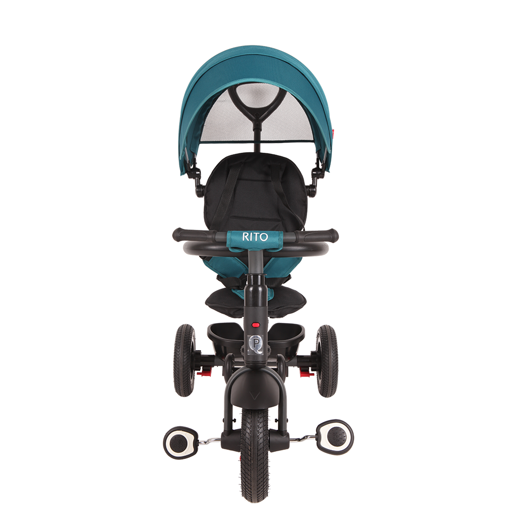Tricicleta cu roti gonflabile de cauciuc Qplay Rito AIR Albastru Deschis image 6