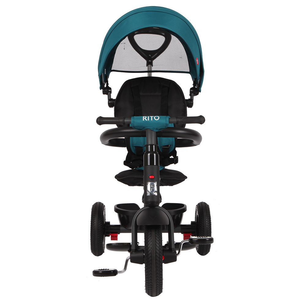 Tricicleta cu roti gonflabile de cauciuc Qplay Rito AIR Albastru Deschis image 7