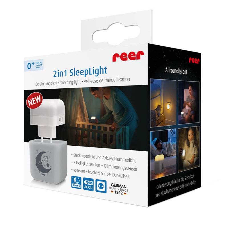 Lampa de veghe 2 in 1 cu LED-uri gri REER 52141 image 4