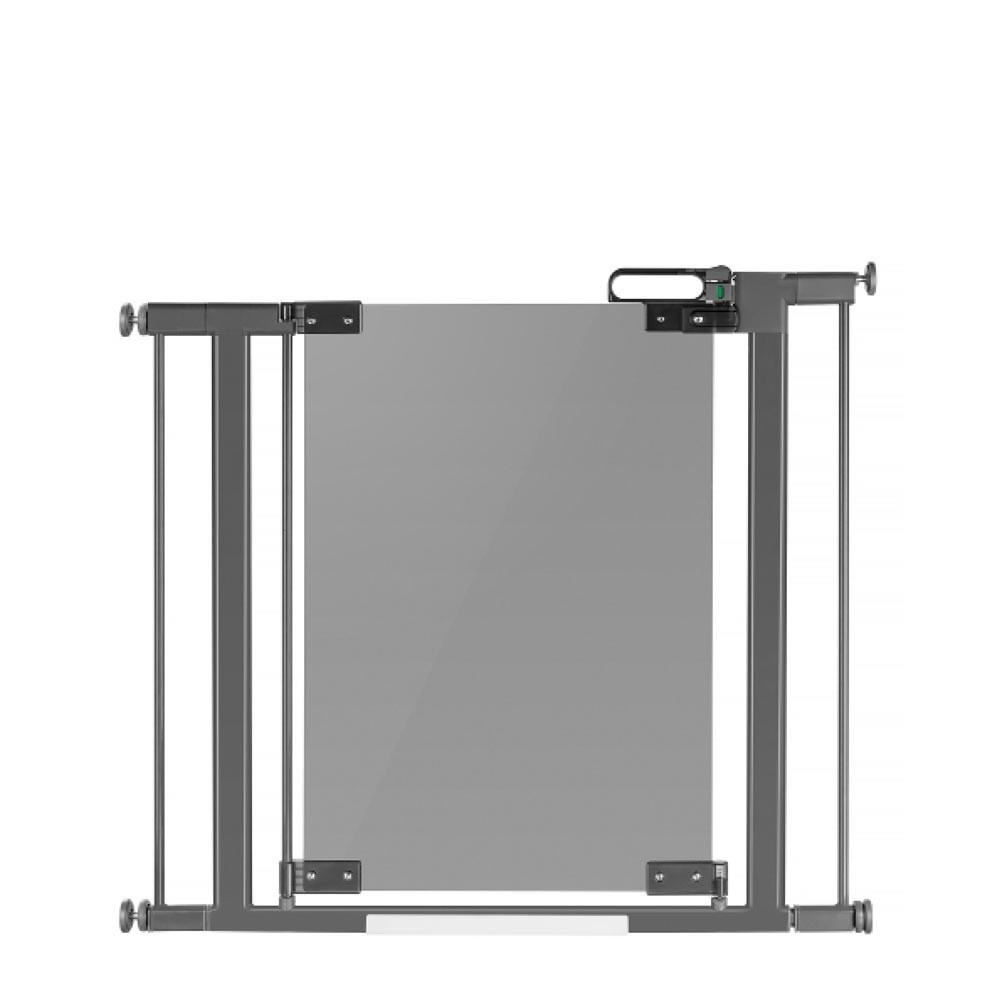 Poarta de siguranta Reer DesignLine Puristic, presiune, 76-96 cm, metal + plexiglas gri, 46031  image 8