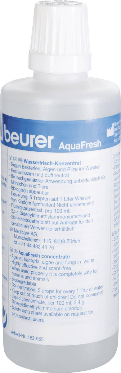 Soluţie concentrată anti-bacterii Aquafresh pentru purificator aer Beurer LW 110, 200 ml
