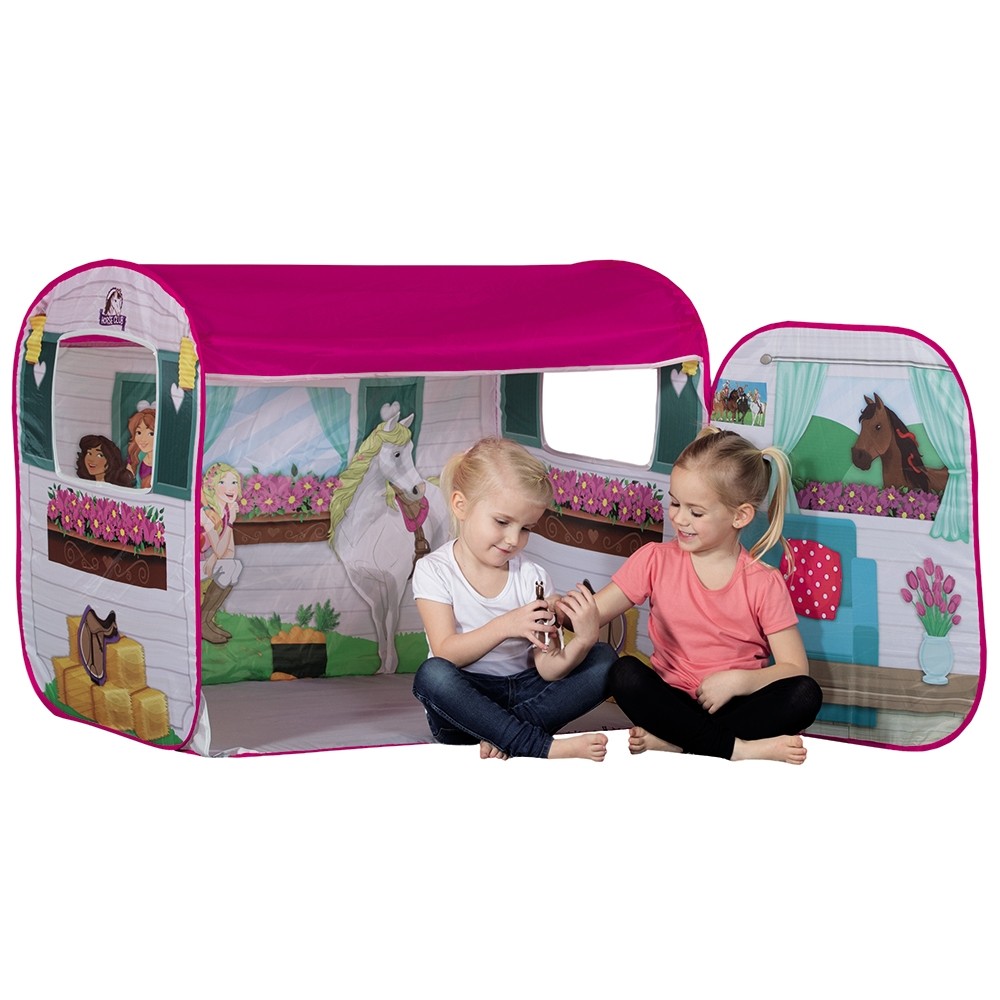 Cort de joaca John Caravan cu calut Schleich 100x70x80 cm