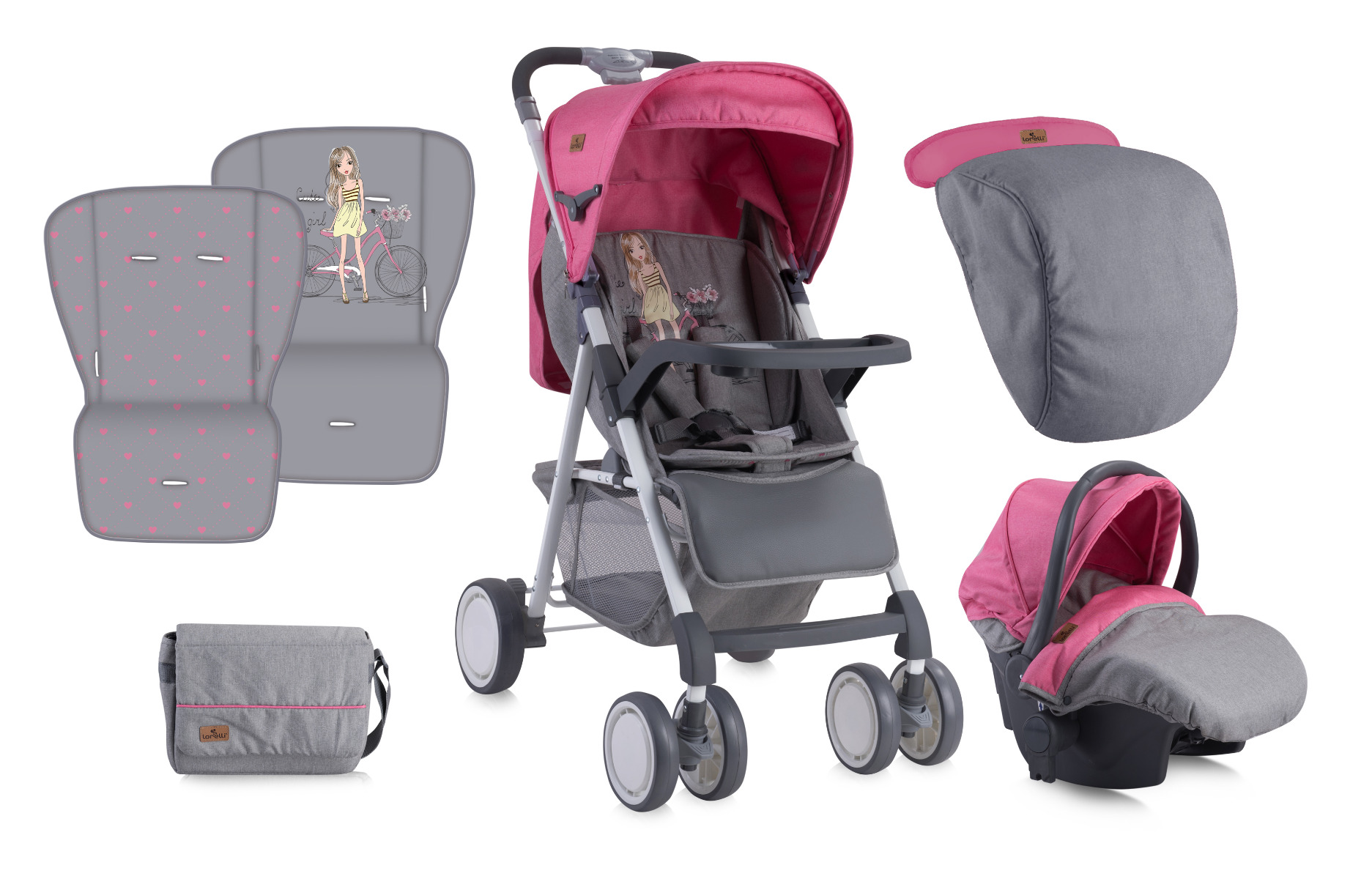 CARUCIOR SET AERO Rose & Gray Girl