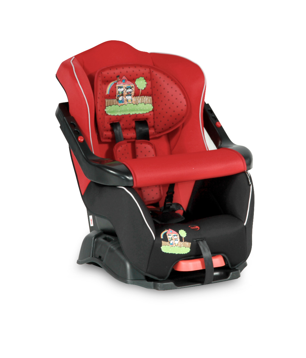 Scaun auto, Bumper, 9-18 Kg, bara frontala de siguranta reglabila, Red & Black Family