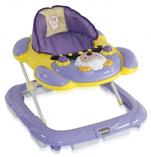 PREMERGATOR cu 4 roti si protectie trepte (panou jucarii) Lamb Violet