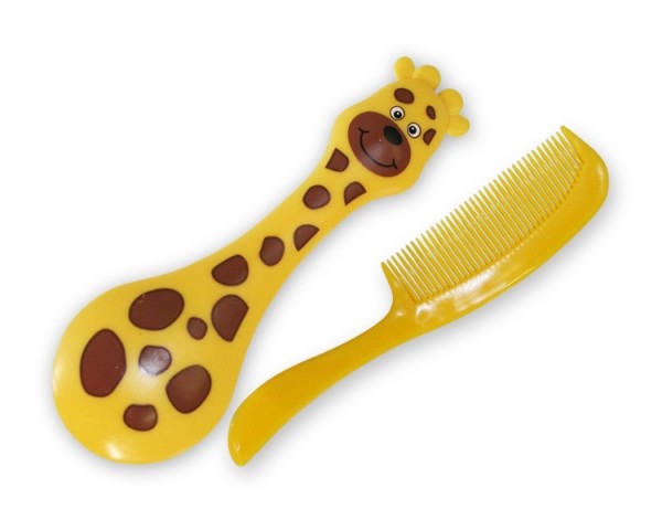 Set perie si pieptan, 0 luni+, Giraffe