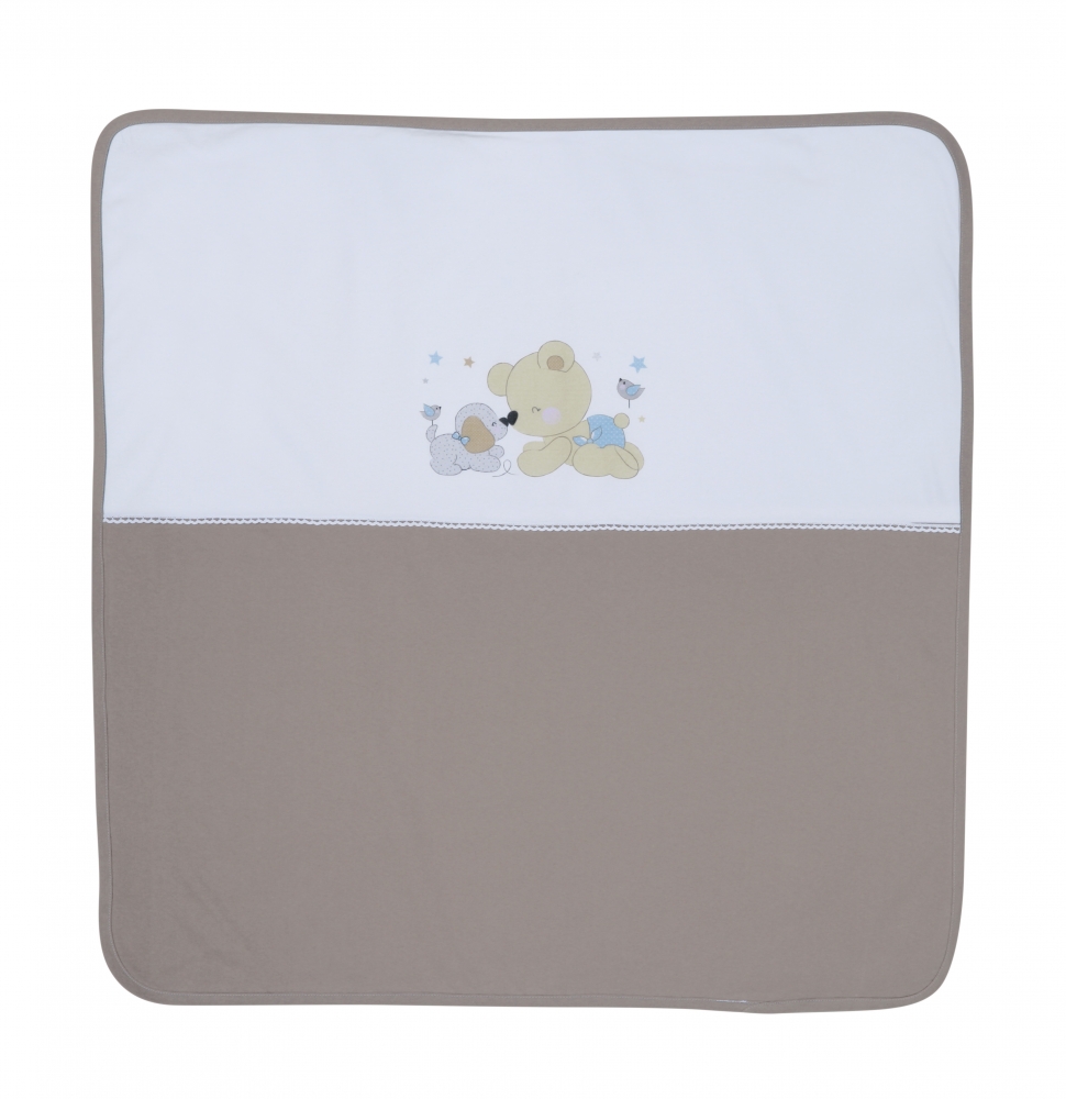 Paturica bumbac bebe, 90 x 90 cm, ZA ZA, Beige