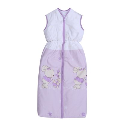 Sac de dormit de iarna, 105 cm, bumbac ranforce, Bunnies Violet