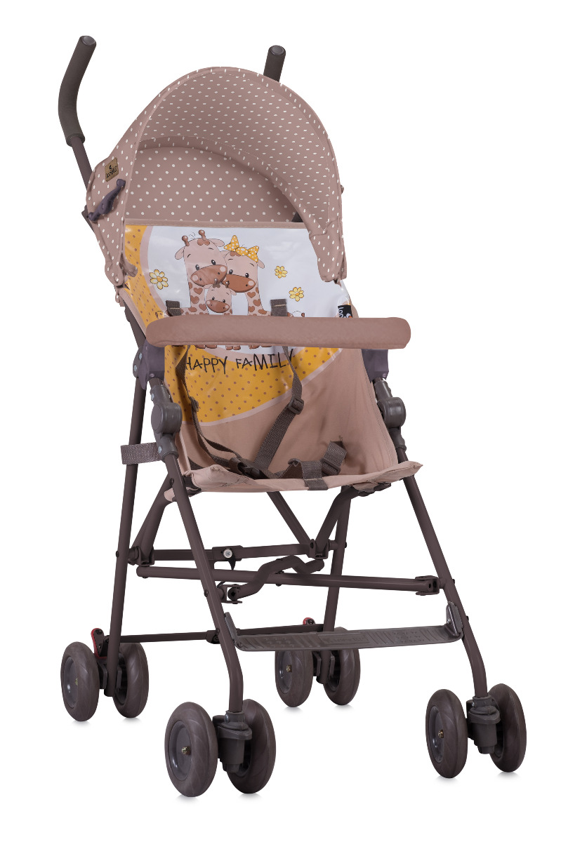 Carucior Sport, Light, pliere tip umbrela, Beige & Yellow Happy Family