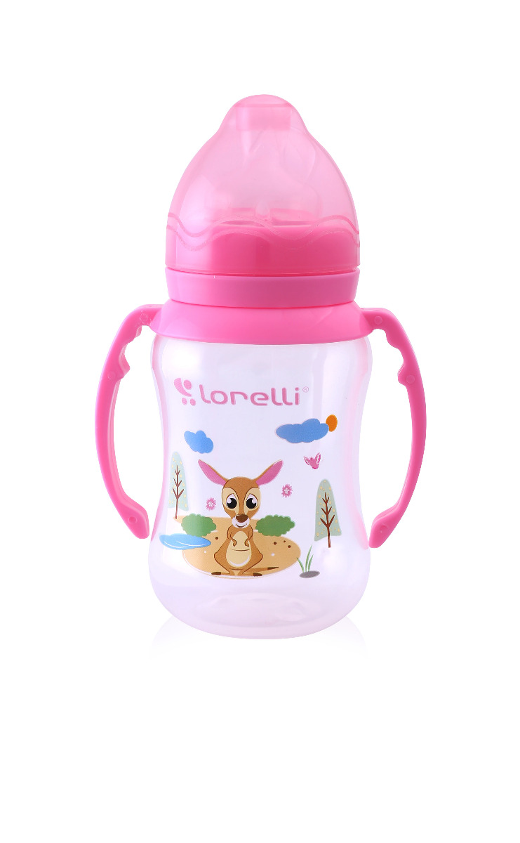 Biberon cu gat larg si cu manere 250 ml Animals image 1