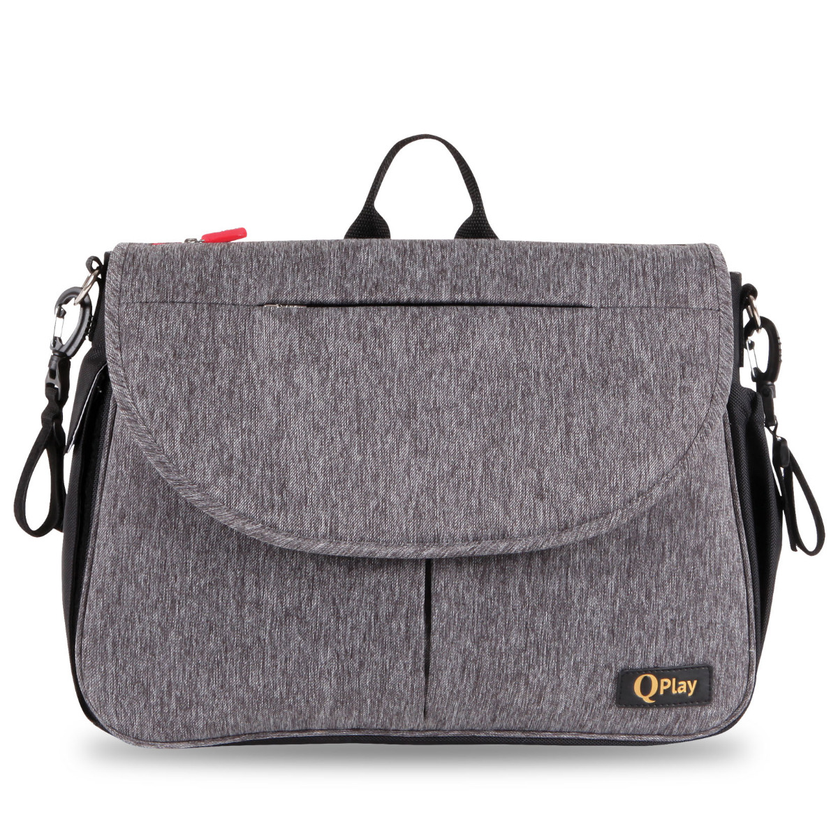 Geanta accesorii bebelusi, Qplay Envelope, multiple compartimente, Dark Grey