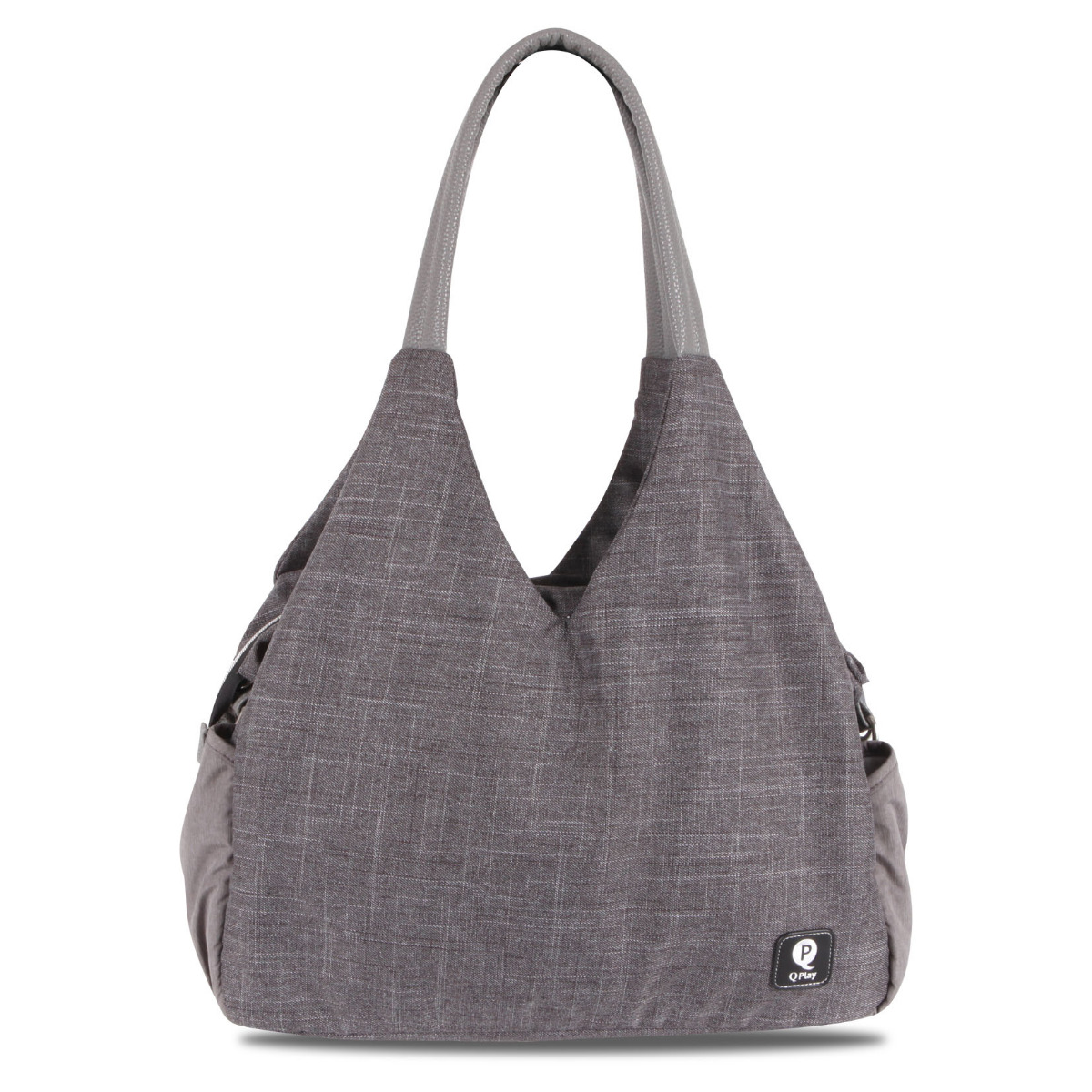 Rucsac accesorii bebelusi, Qplay Carrie, multiple compartimente, Dark Grey