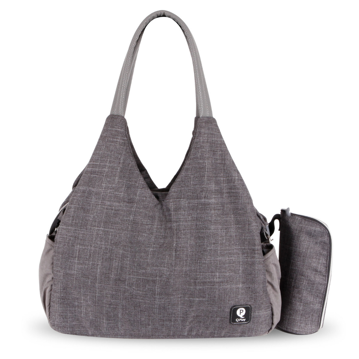 Rucsac accesorii bebelusi, Qplay Carrie, multiple compartimente, Dark Grey image 1