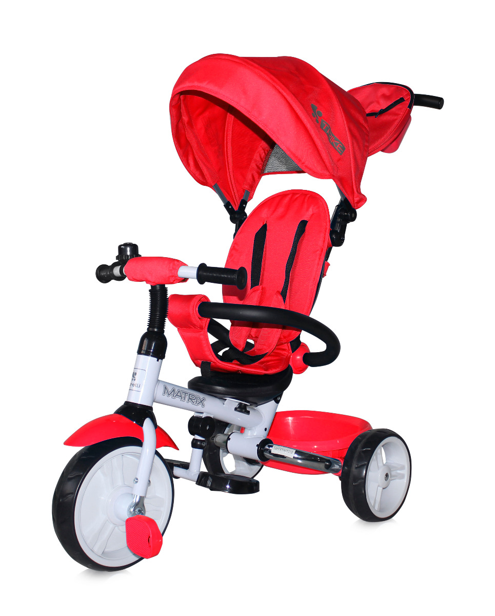 Tricicleta pentru copii, Matrix, multifunctionala, 3 in 1,  Red