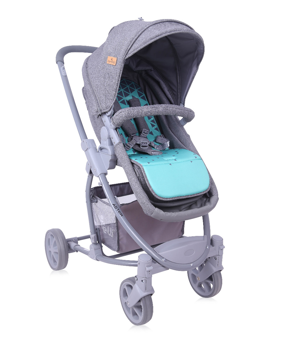 Carucior transformabil 2 in 1, Aster, Green