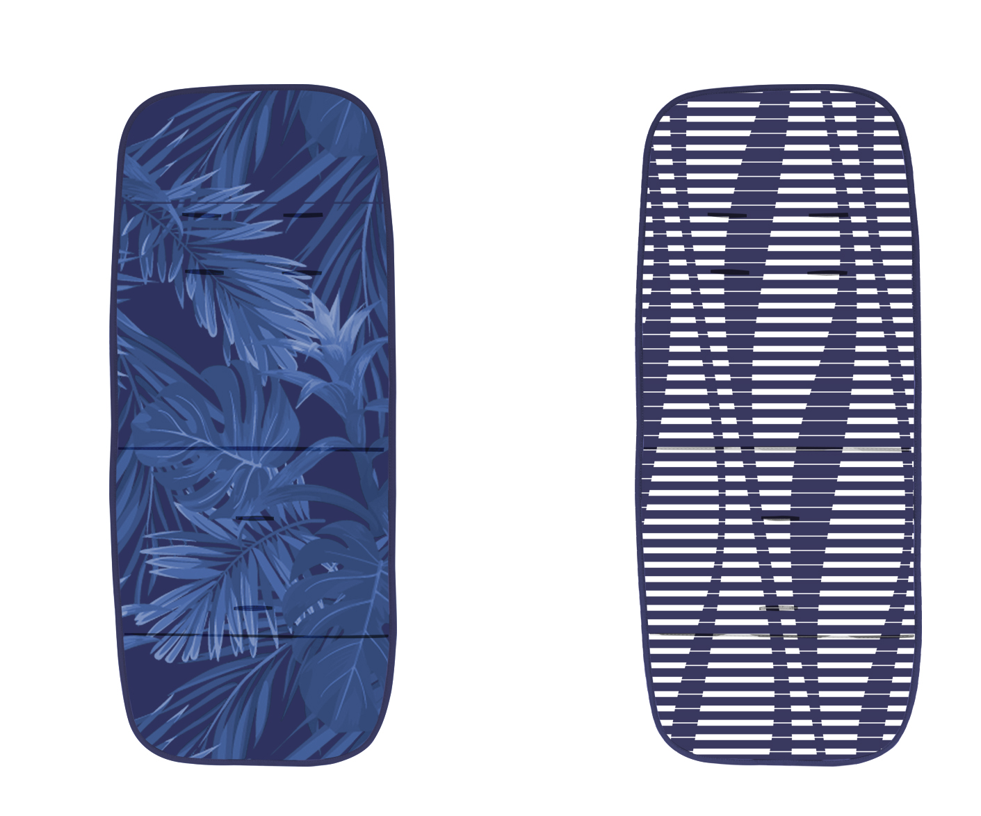 Carucior transformabil 2 in 1, Aster, Dark Blue Flowers image 3