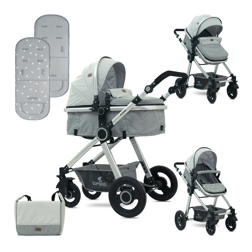 Carucior transformabil 2 in 1, Alexa, Grey Triangles