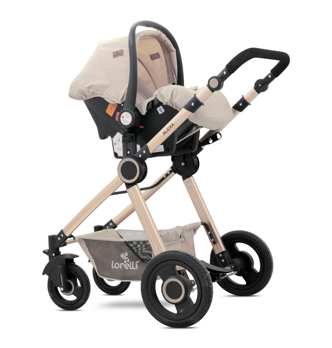 Carucior transformabil 3 in 1, Alexa, Beige Triangles image 1