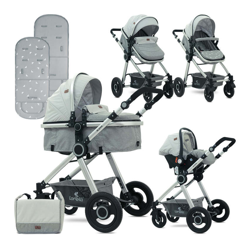 Carucior transformabil 3 in 1, Alexa, Grey Triangles