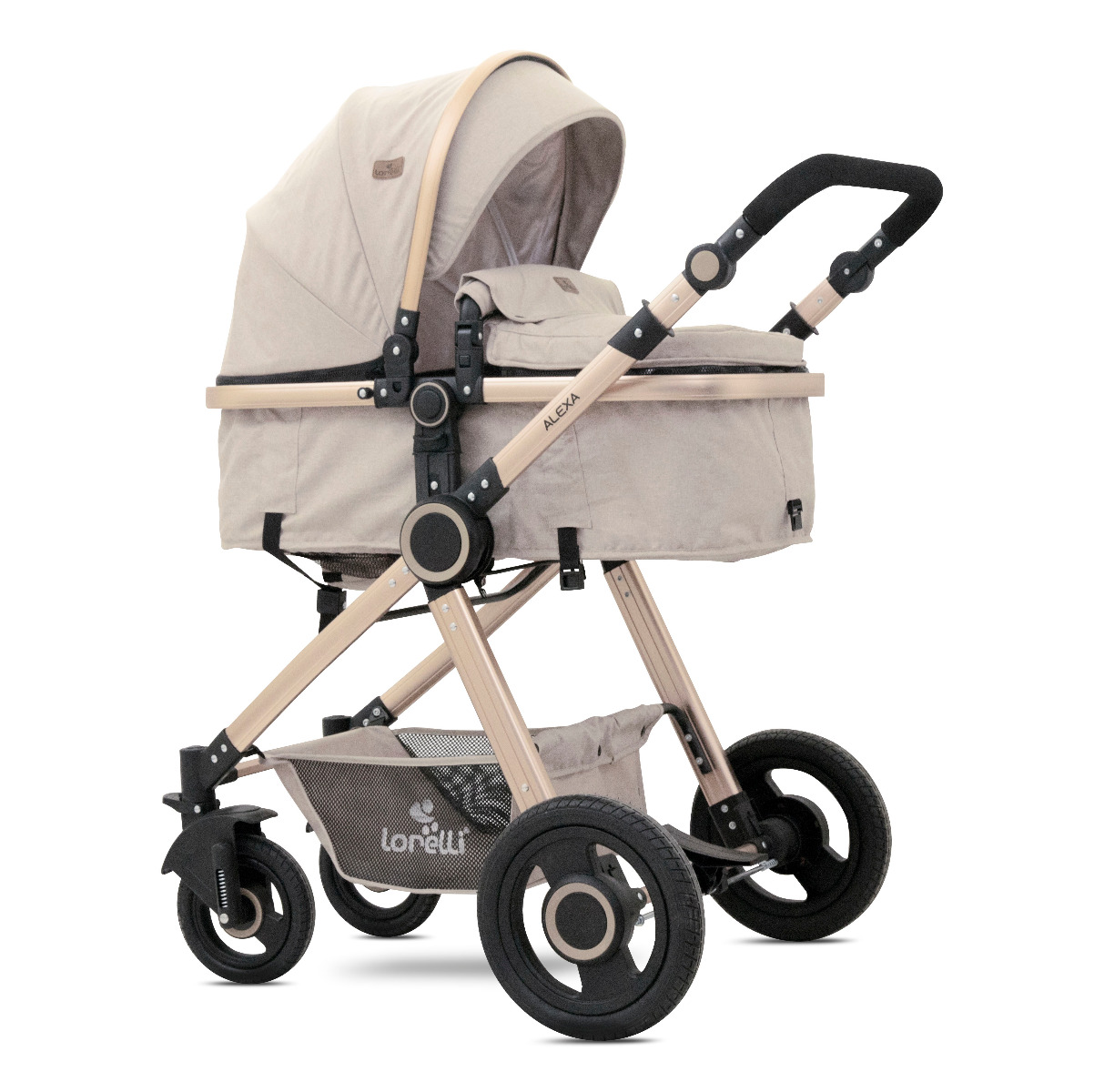 Carucior transformabil 3 in 1, Alexa, Beige Triangles image 3