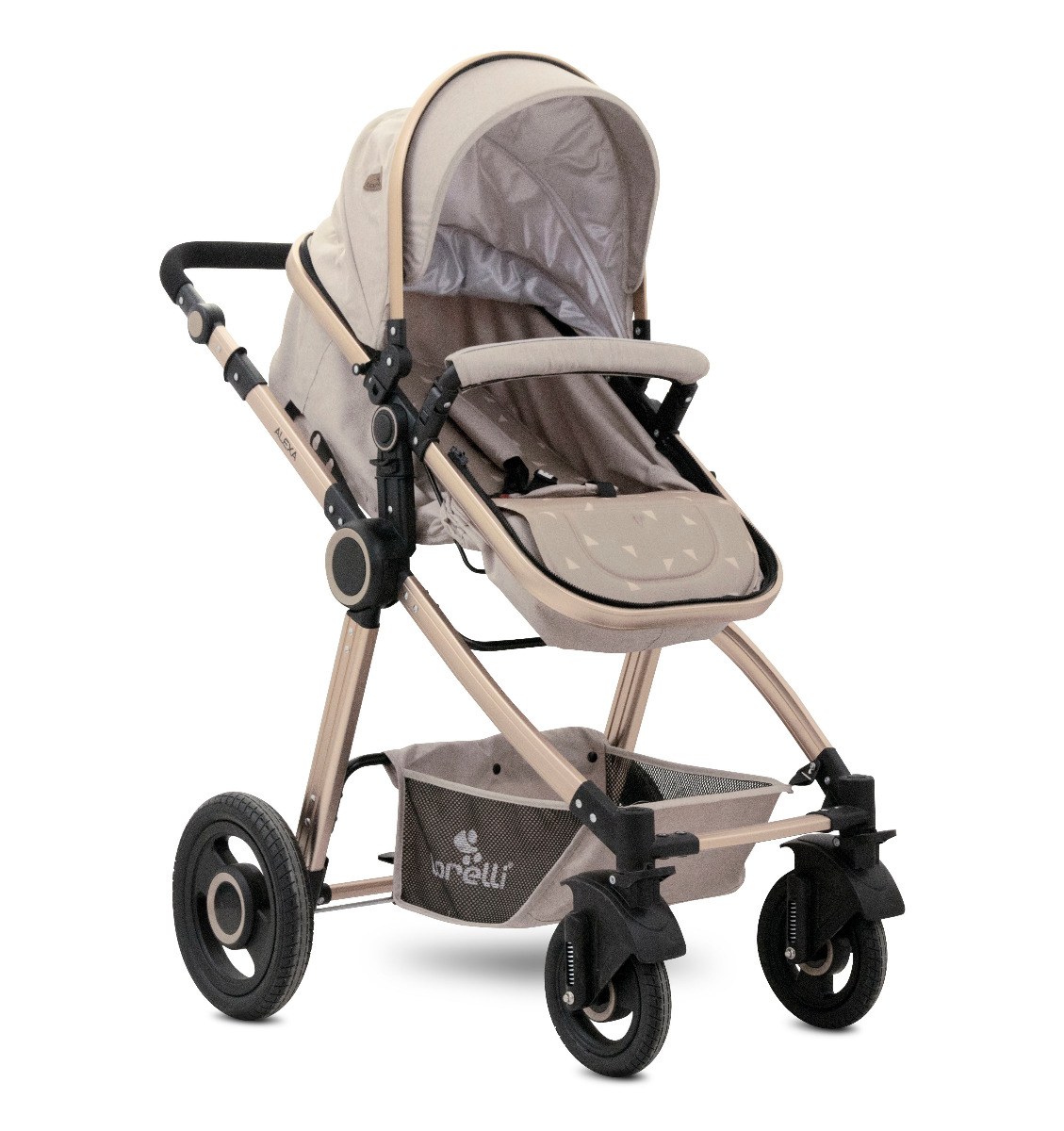 Carucior transformabil 3 in 1, Alexa, Beige Triangles image 4