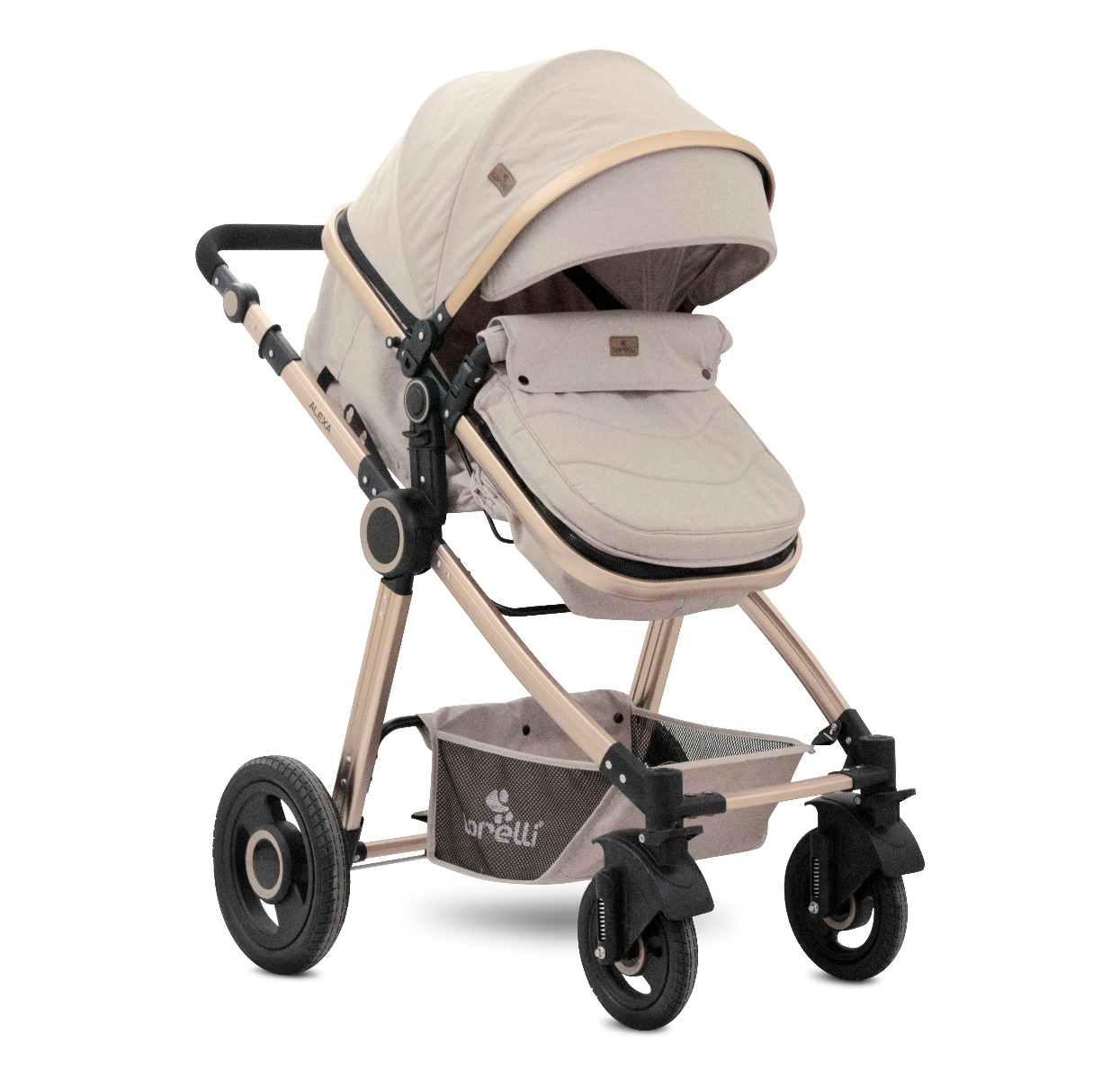 Carucior transformabil 3 in 1, Alexa, Beige Triangles image 5